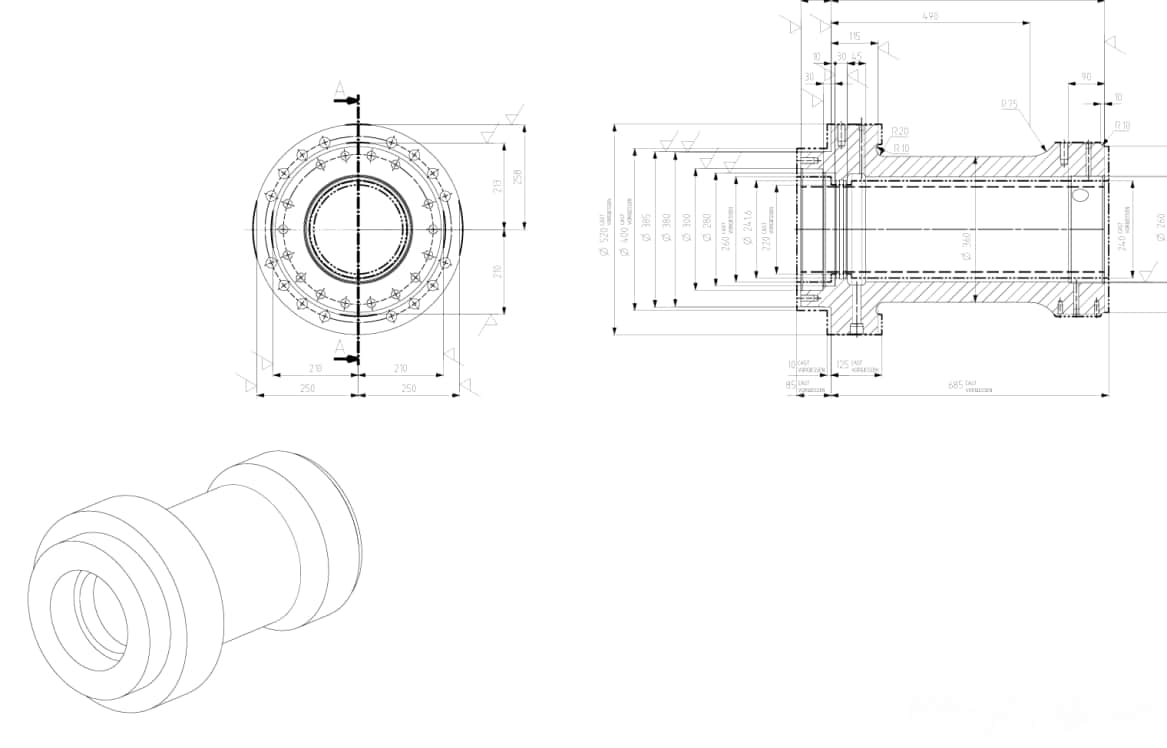 Keboer and Engel Technical Team Reviewing GJS-400-18 Drawings